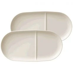 Villeroy & Boch Keramiktablett 2er-Set Soup Passion 33x16cm