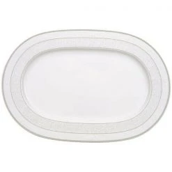 Villeroy & Boch Platte 35 Cm Oval Gray Pearl