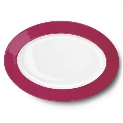 Dibbern Platte Oval 36 Cm Solid Color Himbeere