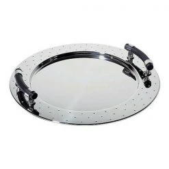 Alessi Tablett 48 Cm Mit Griffen Schwarz